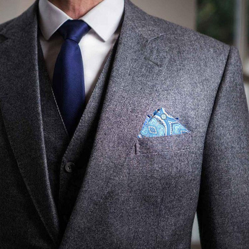 Aulufft Pocket Square Handkerchief 18 Pack Men's Handkerchief,Silk Pocket Squares Sets Vintage Hankies For Men Wedding Multi-Color Hankerchief For Men - Image 3